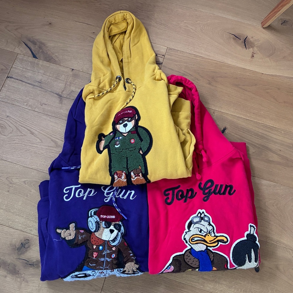 Top gun hoodie bundle - Yellow, Purple, Red